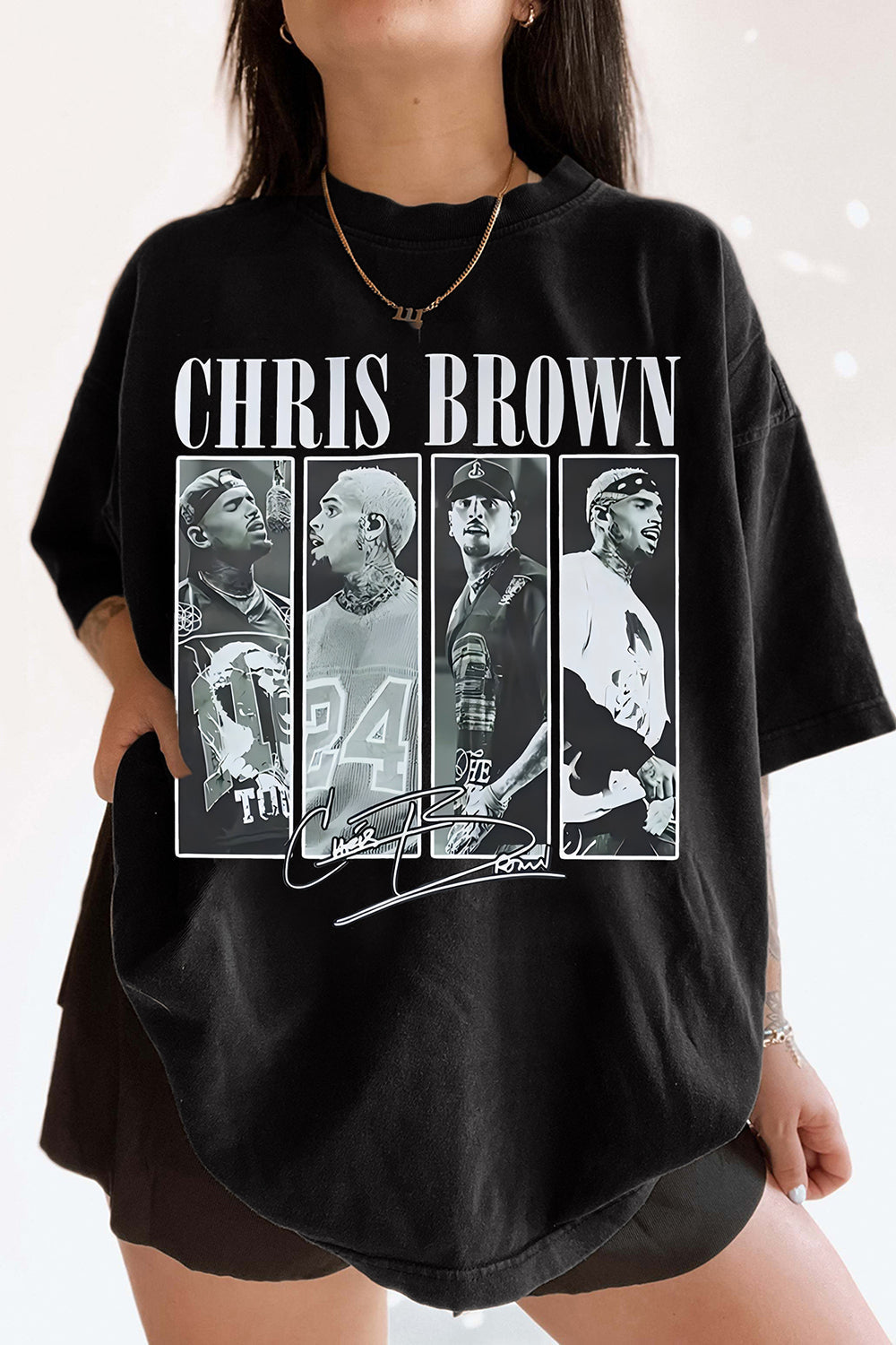 Female Fit Chris Brown Concert Merchandise Tee