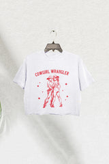 Gay Cowgirl Lesbian Aesthetic Cropped Tee for Women