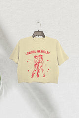 Gay Cowgirl Lesbian Aesthetic Cropped Tee for Women