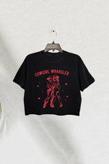 Gay Cowgirl Lesbian Aesthetic Cropped Tee for Women