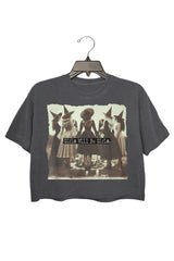 Girls Will Be Girls Themed Crop Tee for Women Witches Club