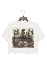 Girls Will Be Girls Themed Crop Tee for Women Witches Club