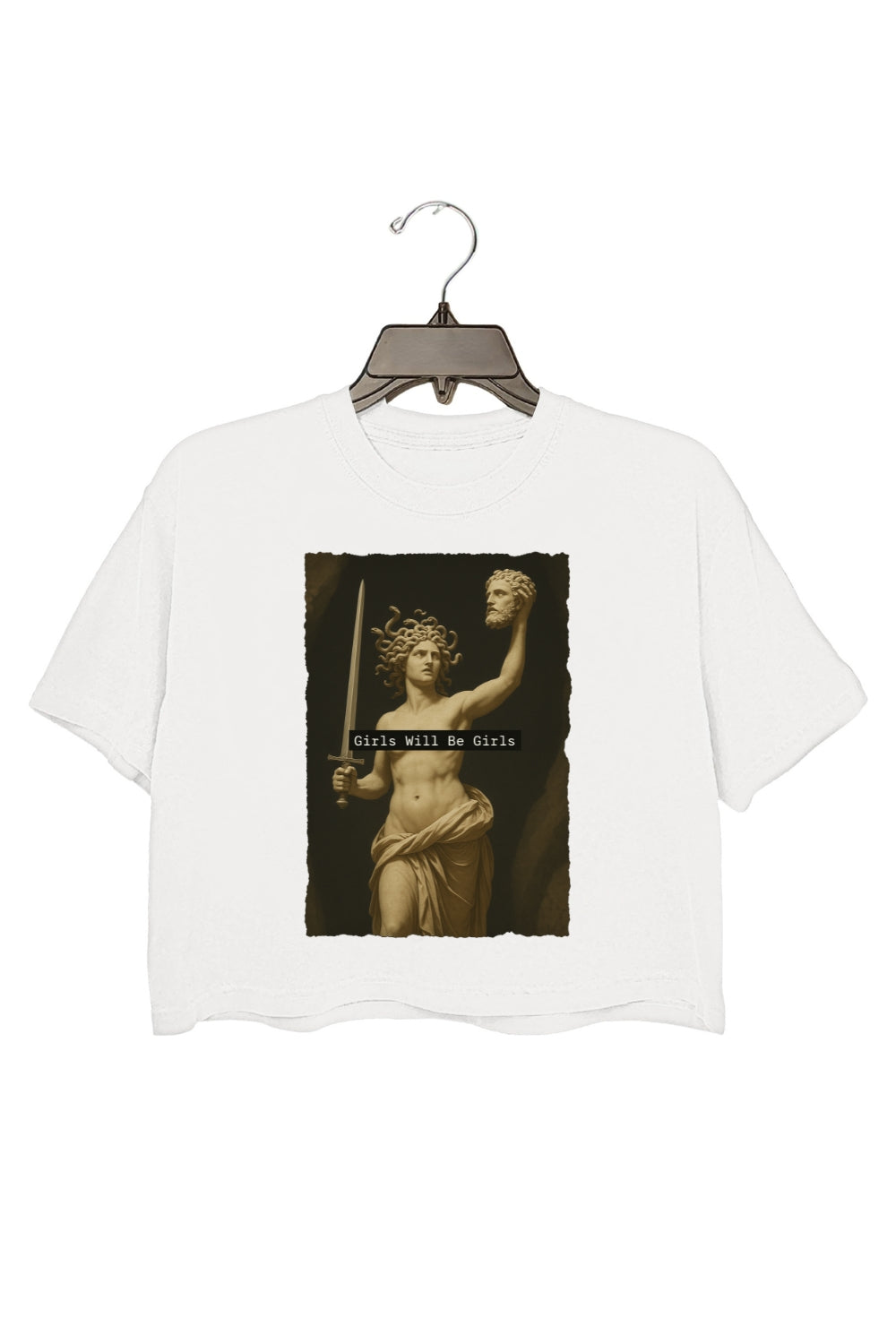 Girls Will Be Girls Themed Medusa Crop Top for Women