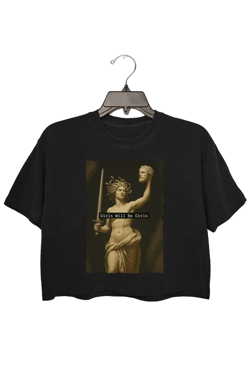 Girls Will Be Girls Themed Medusa Crop Top for Women