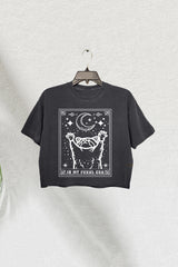 In My Feral Era Cropped Tee with Raccoon for Women