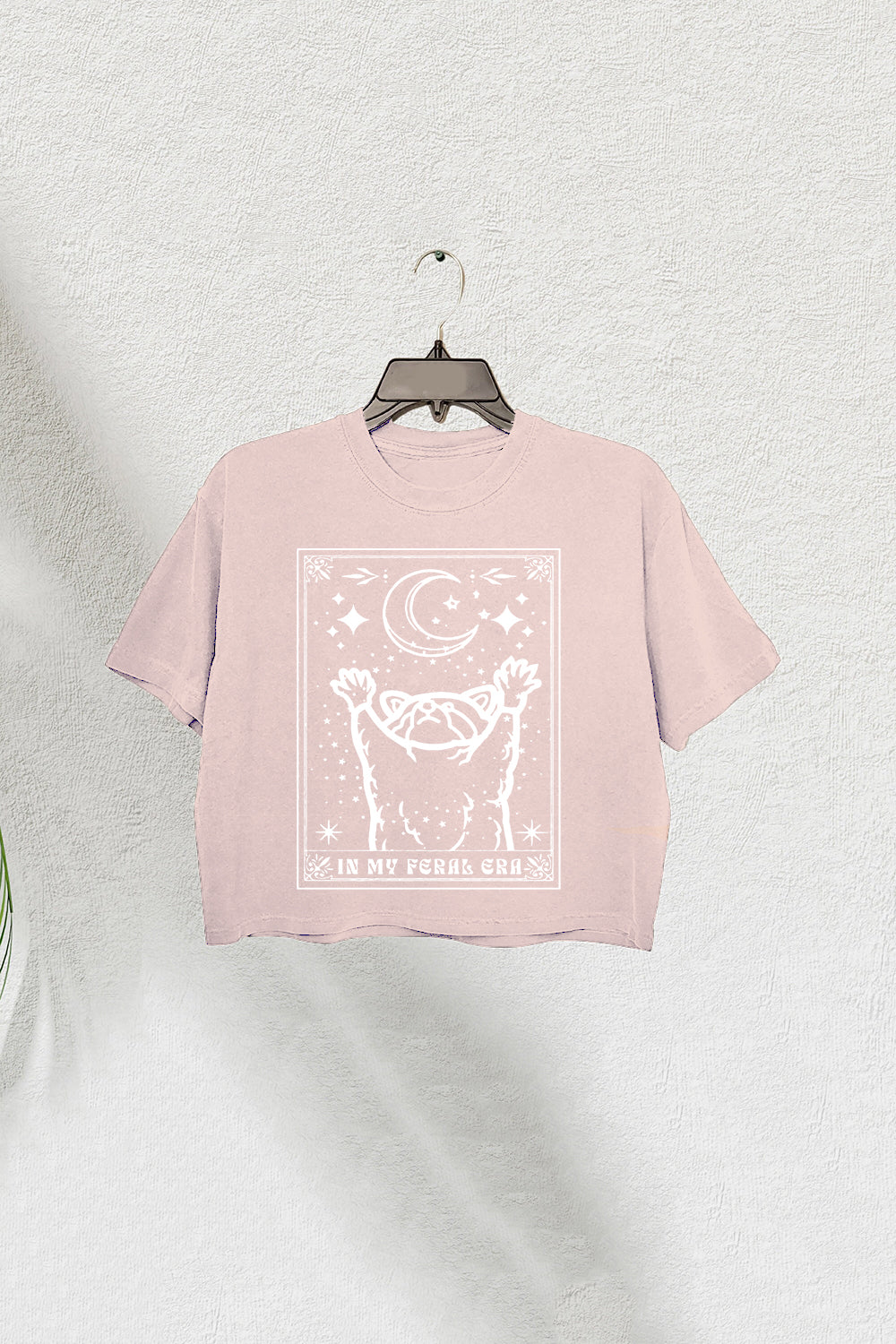 In My Feral Era Cropped Tee with Raccoon for Women
