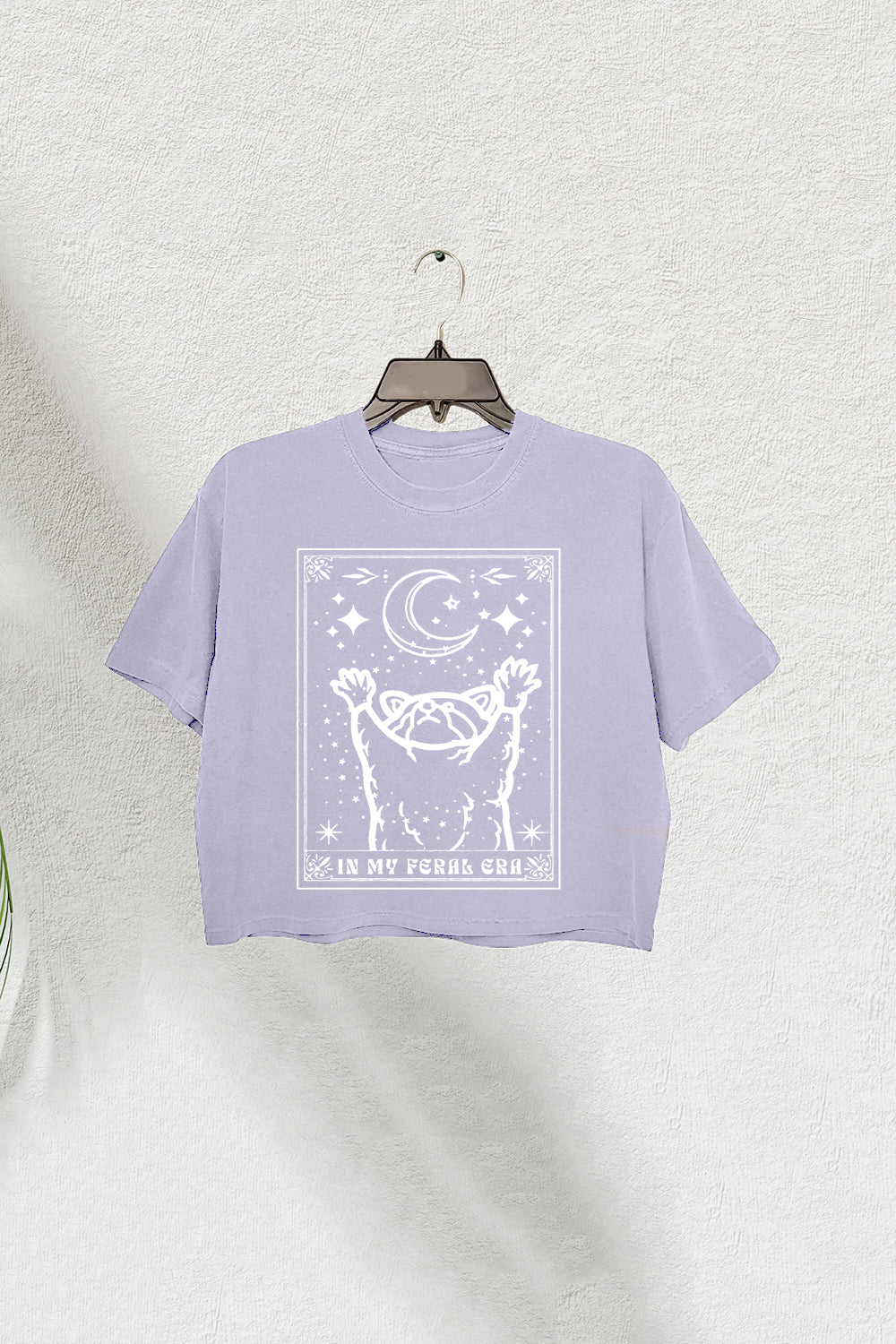 In My Feral Era Cropped Tee with Raccoon for Women