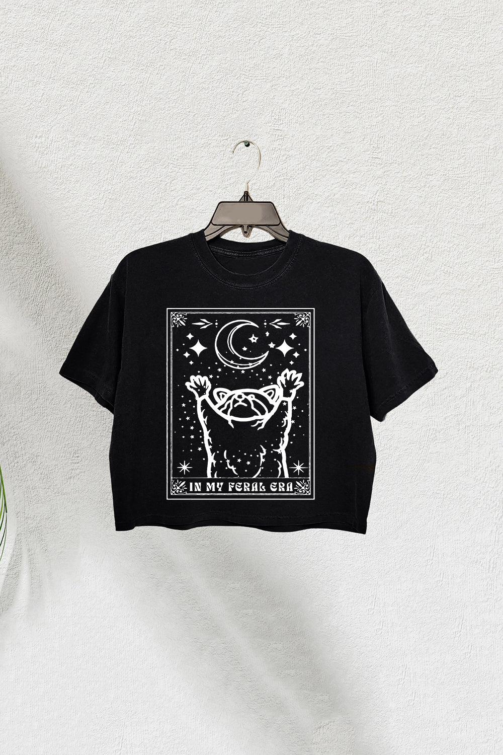 In My Feral Era Cropped Tee with Raccoon for Women