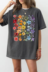 LGBTQ Pride Blossom Flowers Tee For Women