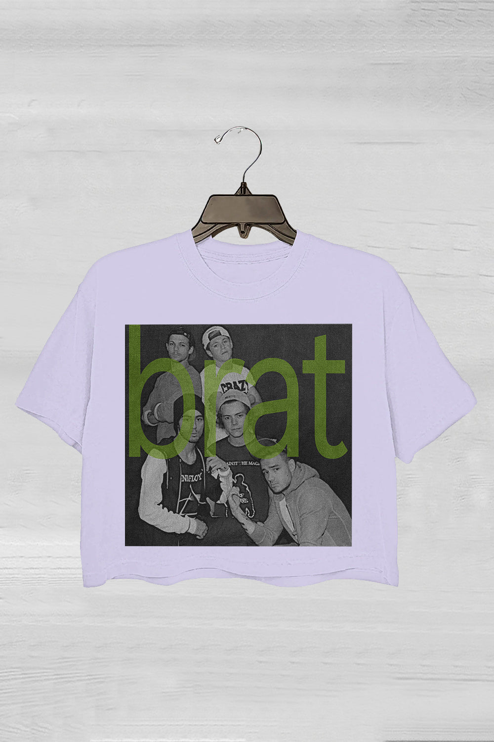 One Direction Brat Classic Frat Boys Crop Tee for Women