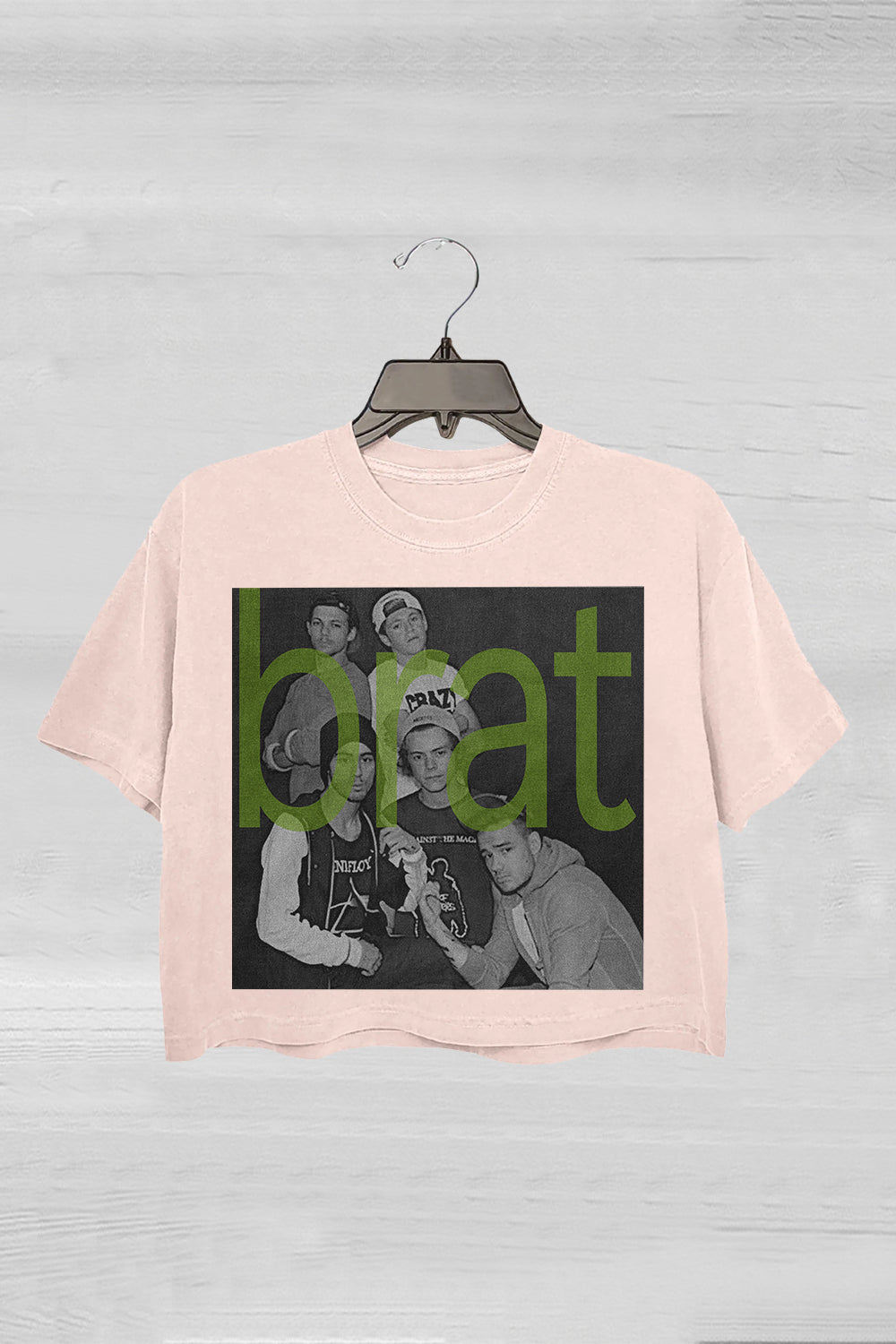 One Direction Brat Classic Frat Boys Crop Tee for Women