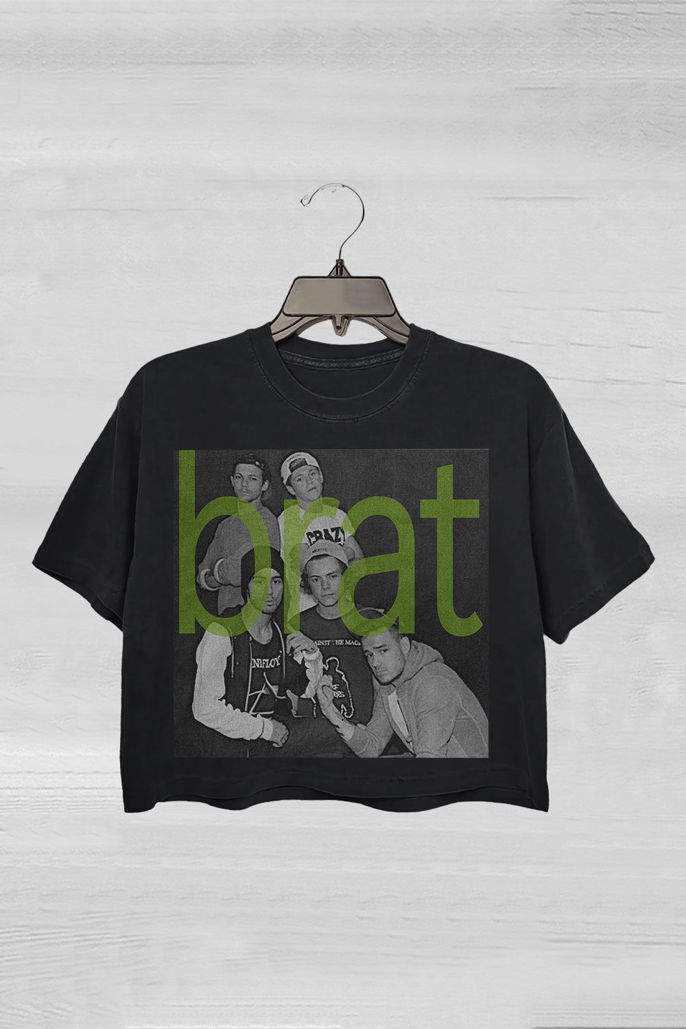 One Direction Brat Classic Frat Boys Crop Tee for Women