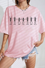 Sassy Skeleton Dance Squad Tee For Women