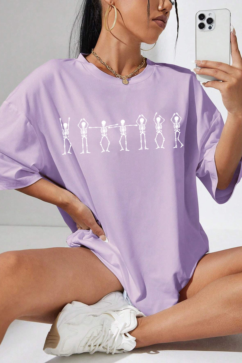 Sassy Skeleton Dance Squad Tee For Women
