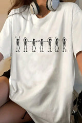 Sassy Skeleton Dance Squad Tee For Women
