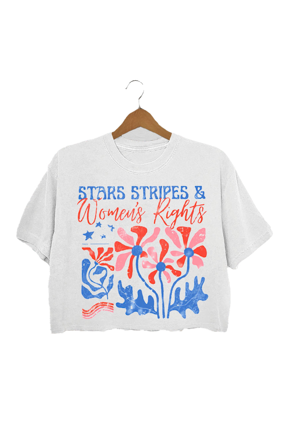 Stars Stripes And Women's Rights Teacher Two Sided Crop Top For Women