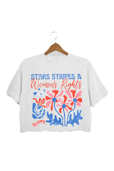 Stars Stripes And Women's Rights Teacher Two Sided Crop Top For Women