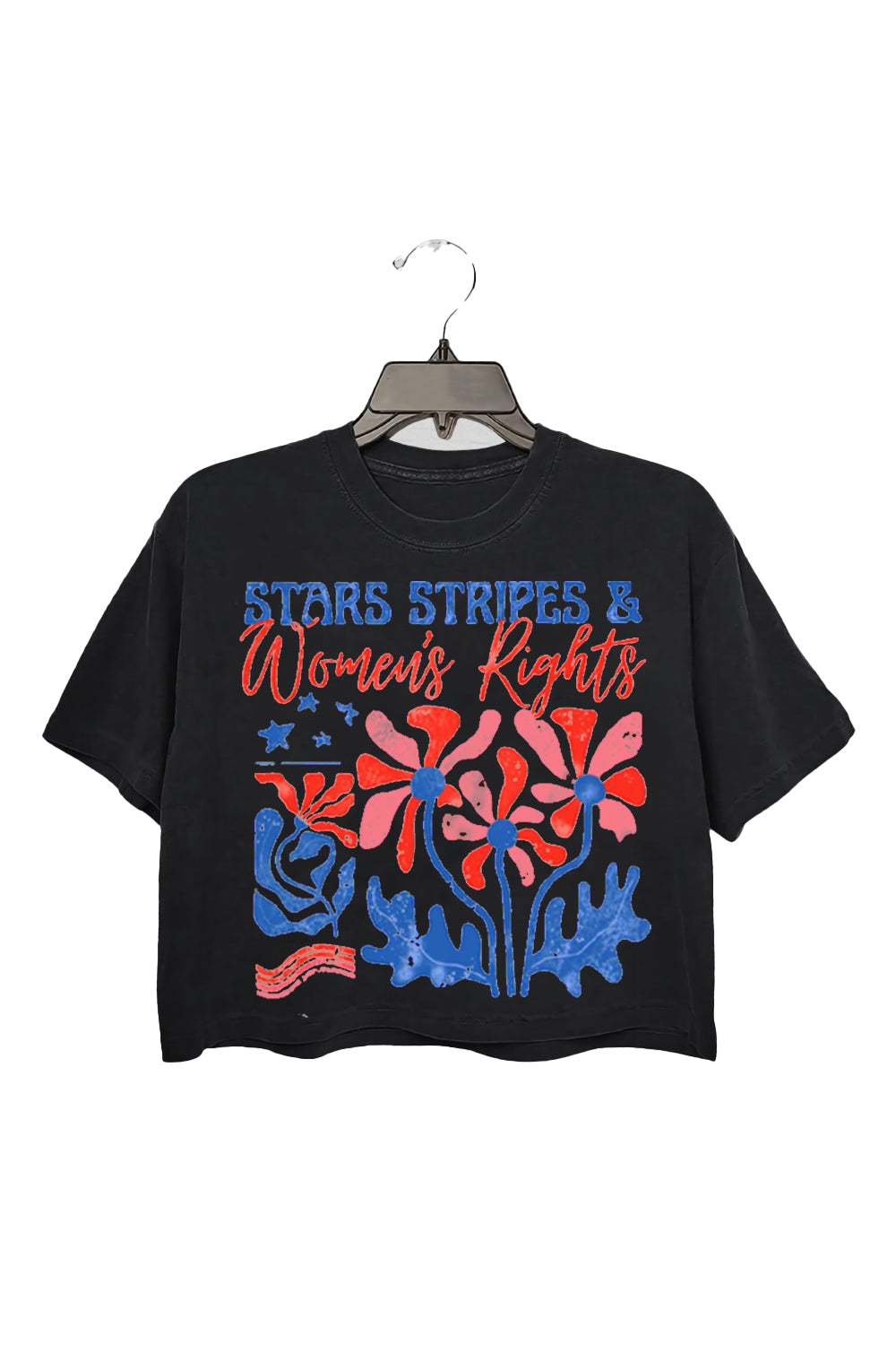 Stars Stripes And Women's Rights Teacher Two Sided Crop Top For Women