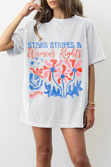 Stars Stripes And Women's Rights Teacher Two Sided Tee For Women