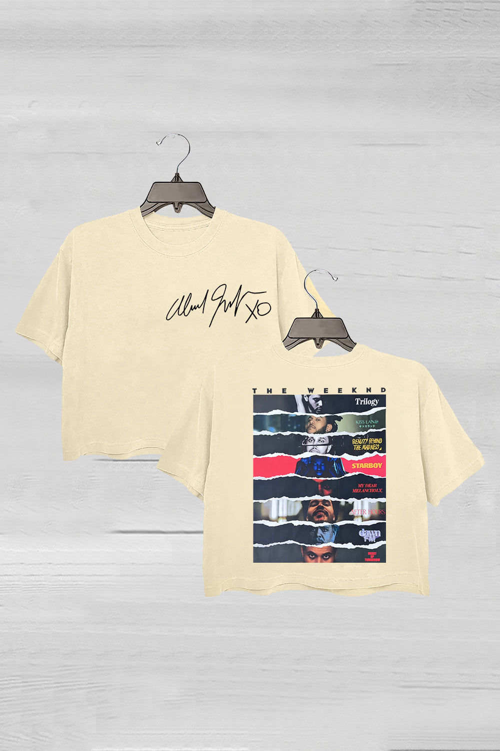 The Weeknd Hurry Up Tomorrow Crop Tee for Women Album Design