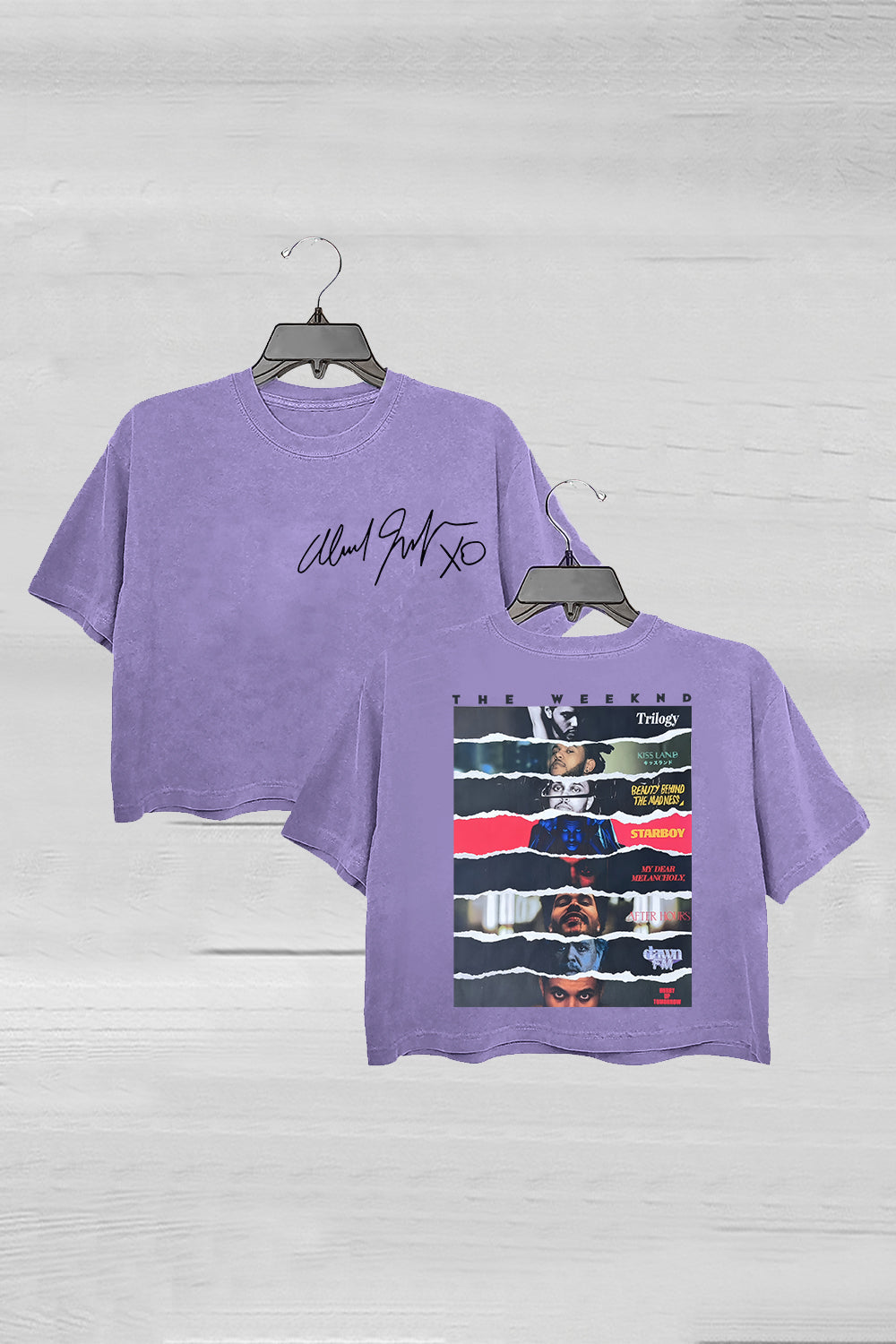 The Weeknd Hurry Up Tomorrow Crop Tee for Women Album Design