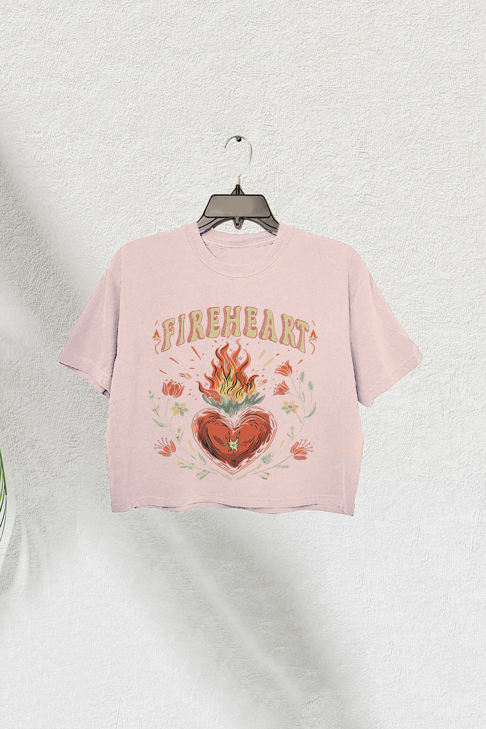 Vintage Fire-Heart Crop Tee for Women To Whatever End