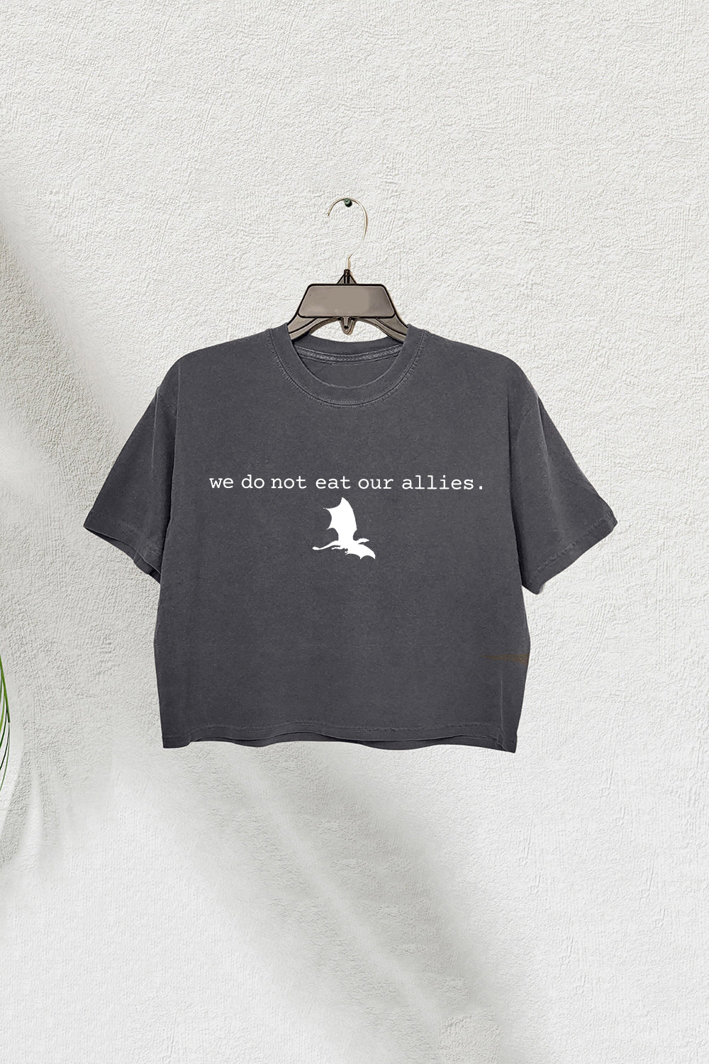 We Do Not Eat Our Allies Crop Tee for Women Fourth Wing Dragon Basgiath War College