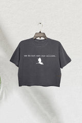 We Do Not Eat Our Allies Crop Tee for Women Fourth Wing Dragon Basgiath War College