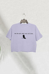We Do Not Eat Our Allies Crop Tee for Women Fourth Wing Dragon Basgiath War College