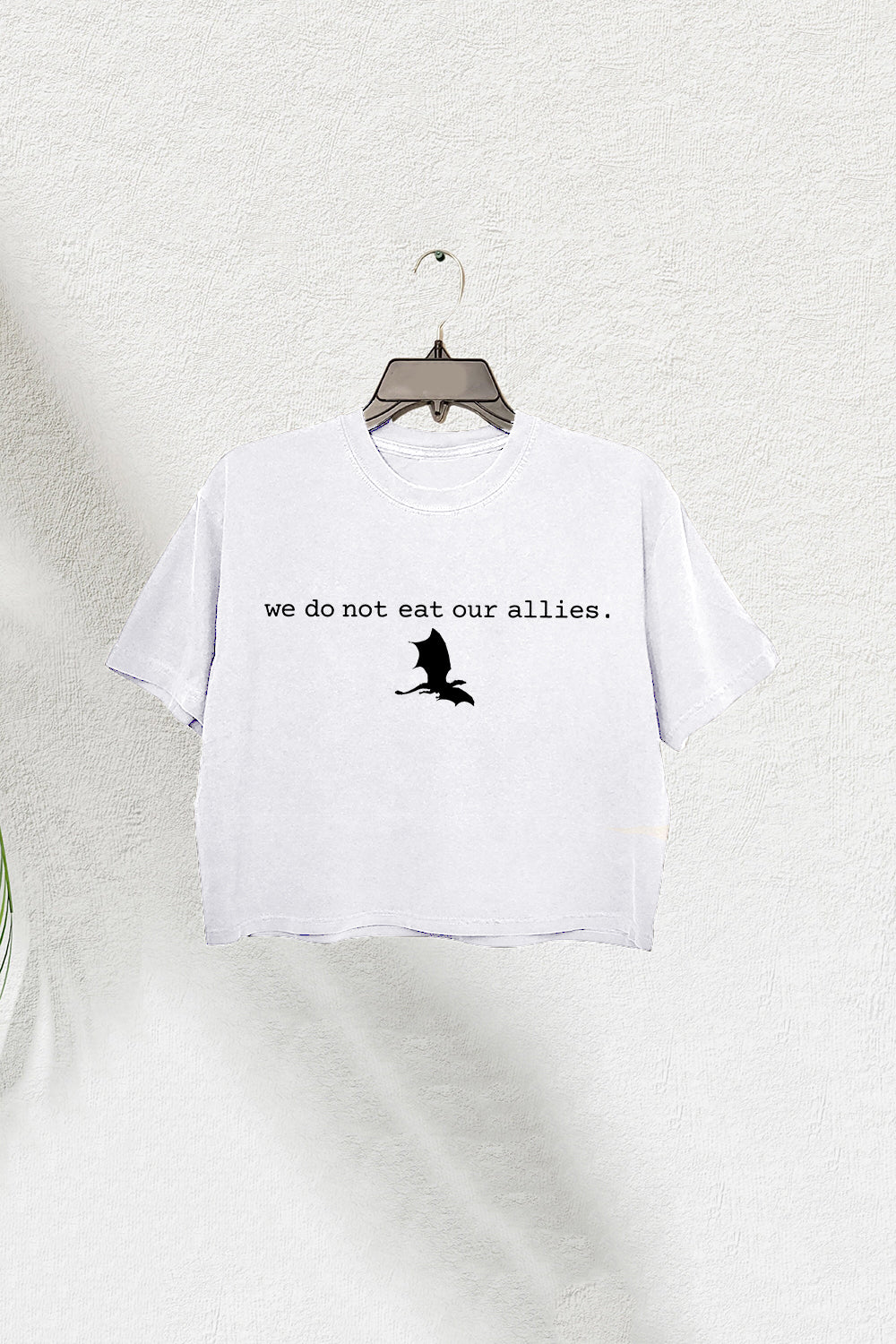We Do Not Eat Our Allies Crop Tee for Women Fourth Wing Dragon Basgiath War College
