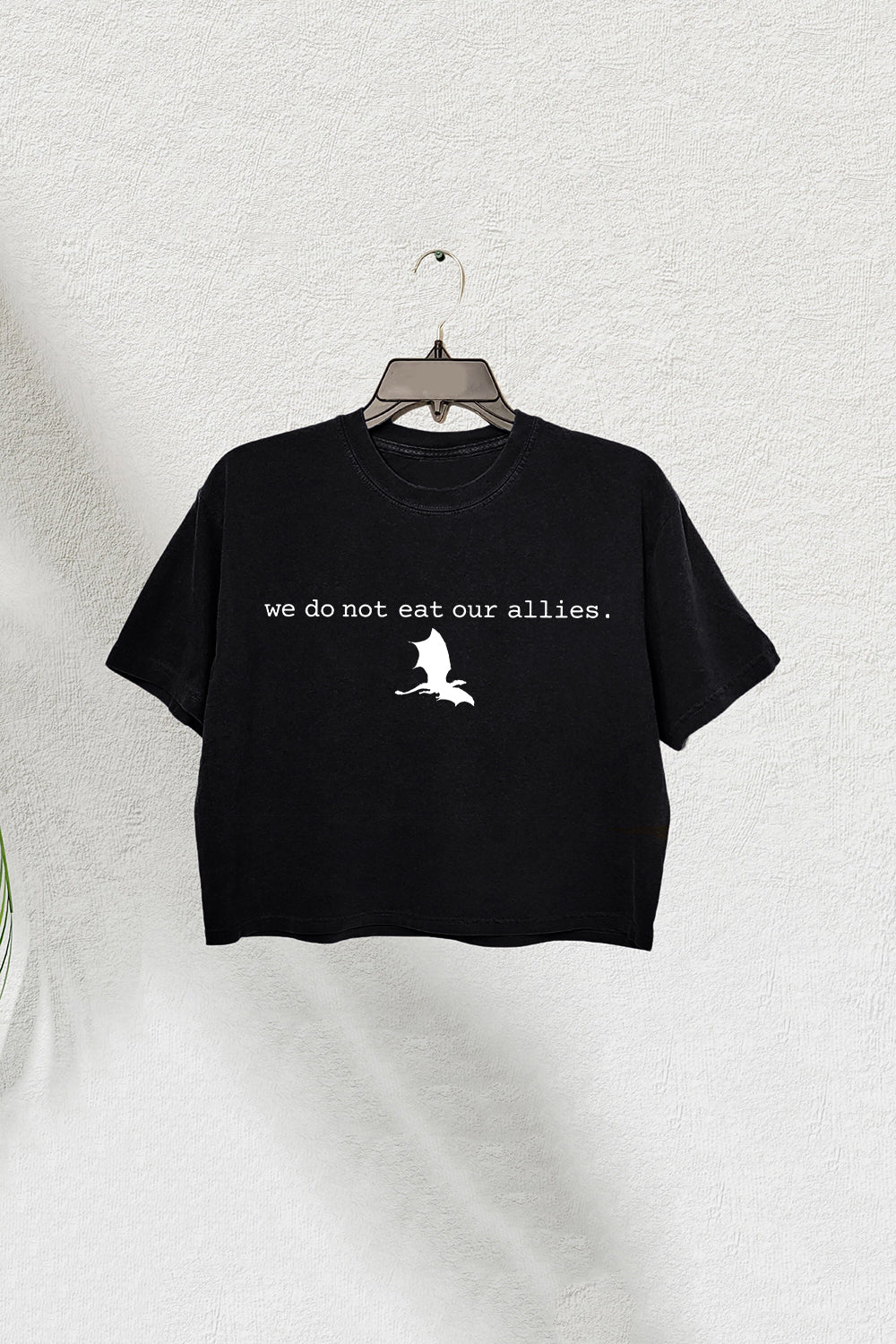We Do Not Eat Our Allies Crop Tee for Women Fourth Wing Dragon Basgiath War College