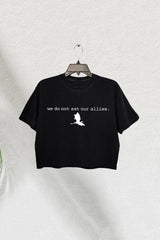 We Do Not Eat Our Allies Crop Tee for Women Fourth Wing Dragon Basgiath War College
