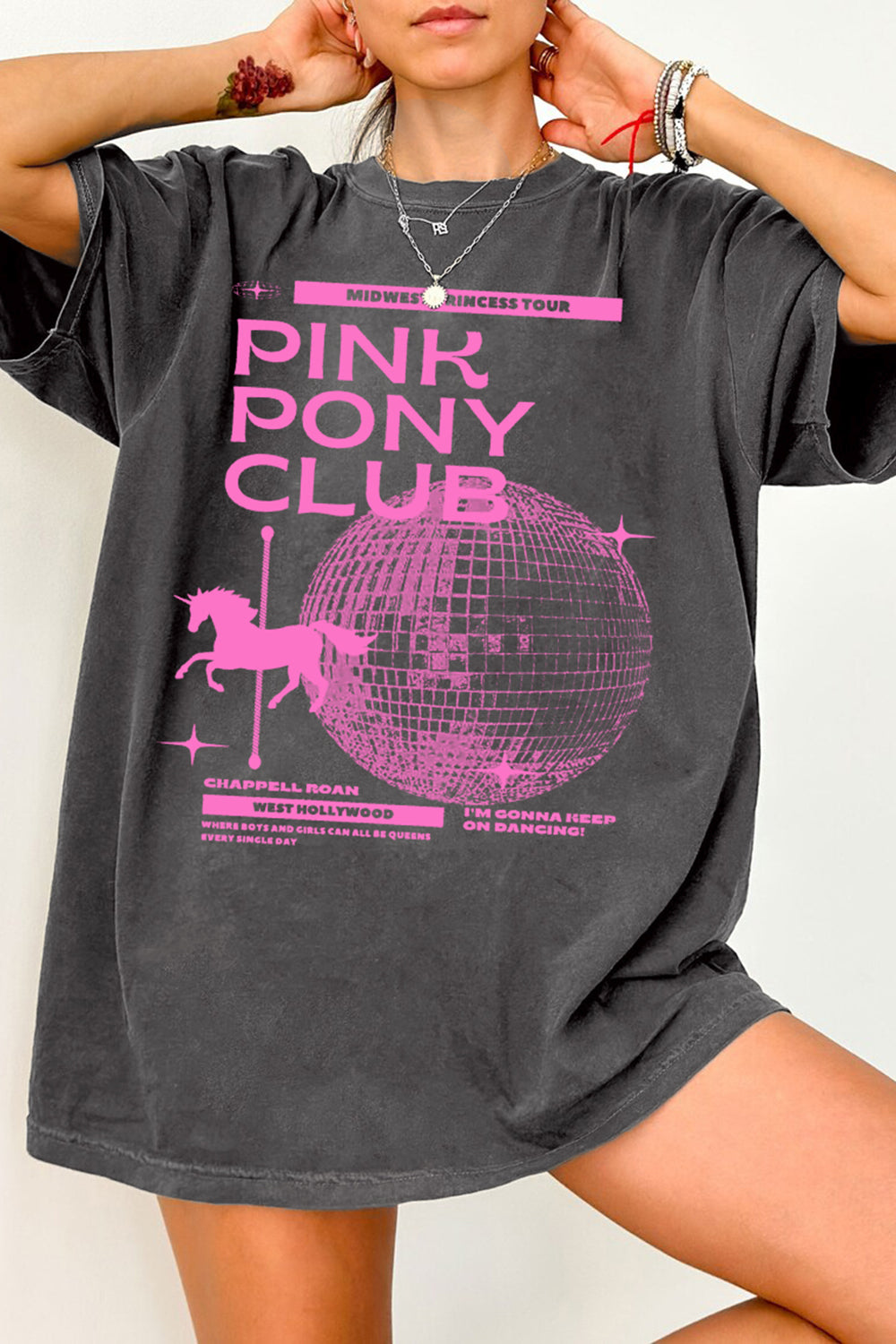 Women’s Pink Pony Club T-Shirt Chappell Roan LGBT Support