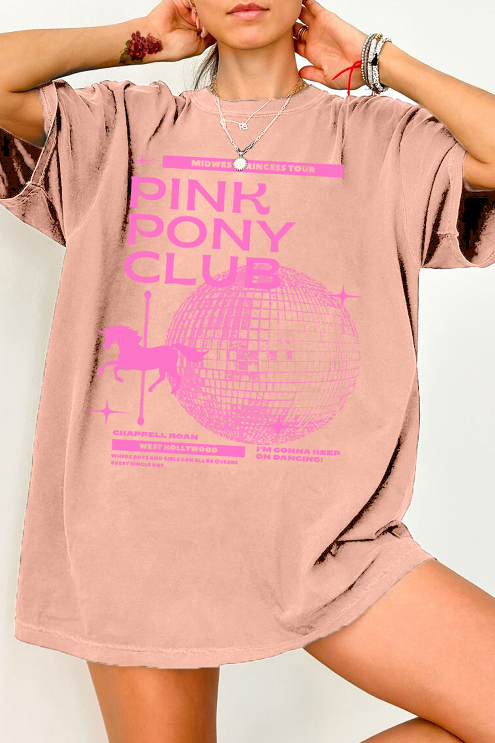 Women’s Pink Pony Club T-Shirt Chappell Roan LGBT Support