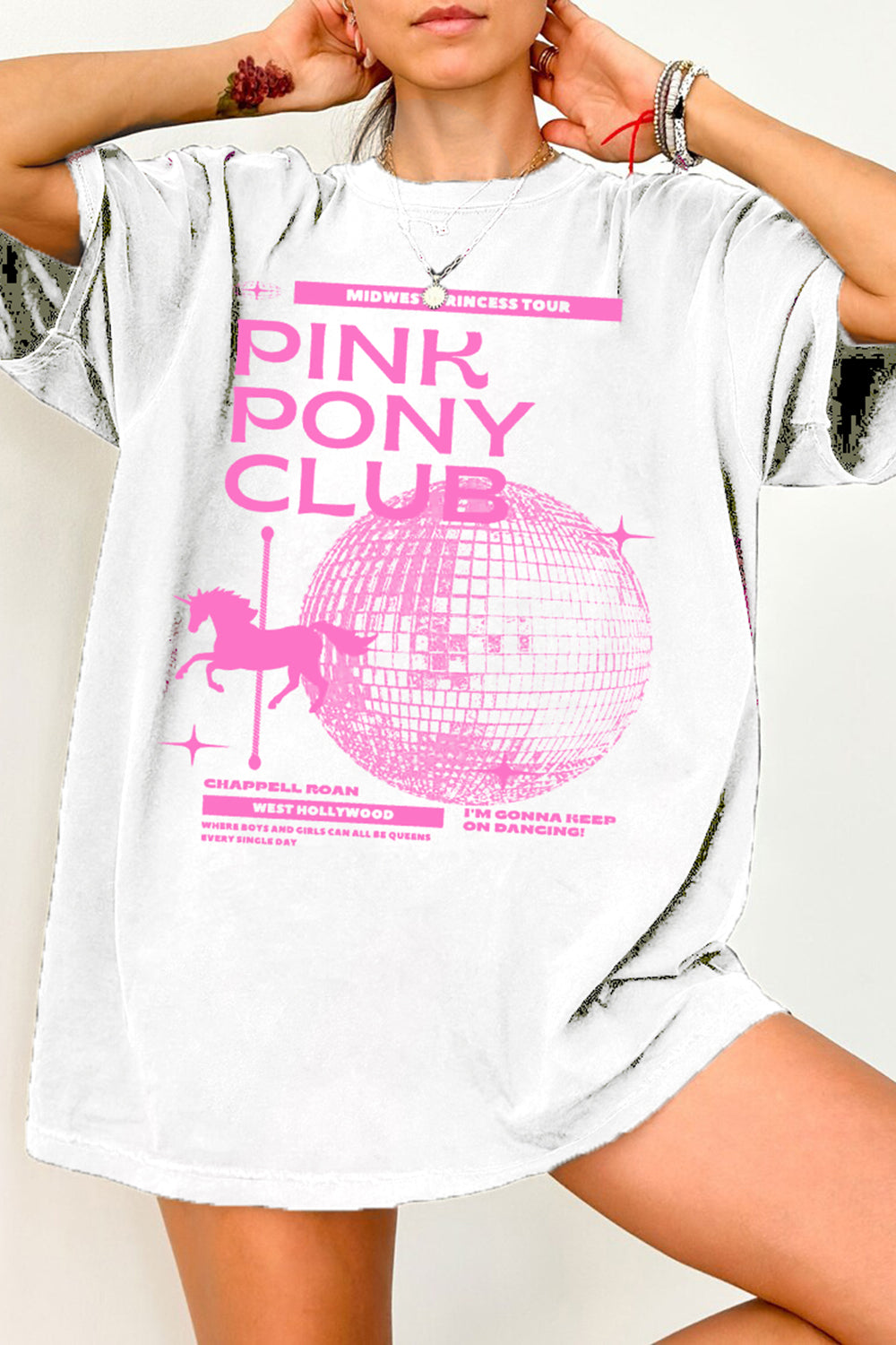 Women’s Pink Pony Club T-Shirt Chappell Roan LGBT Support