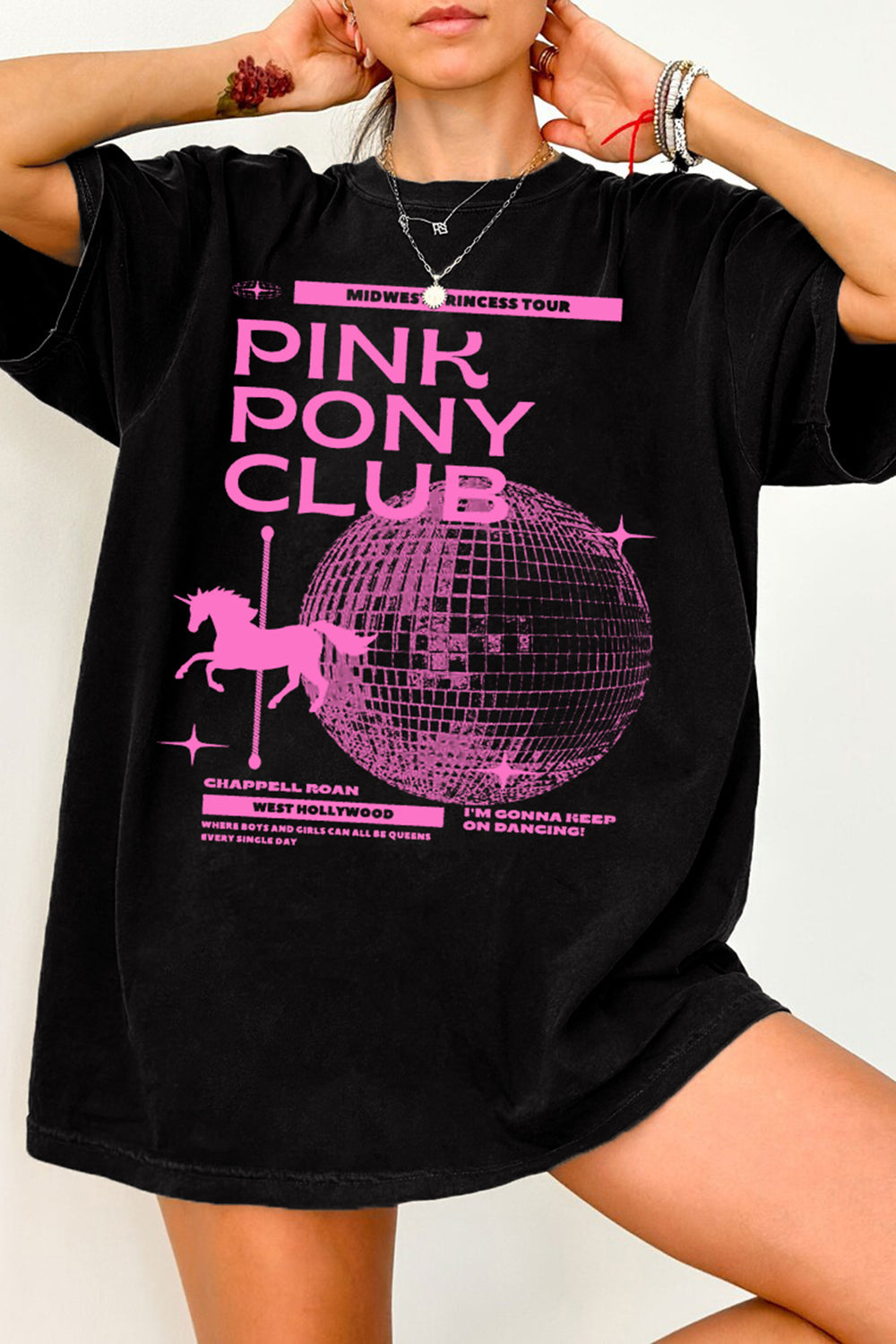 Women’s Pink Pony Club T-Shirt Chappell Roan LGBT Support