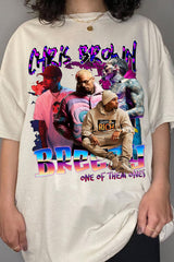 Women's Vintage-Style Chris Brown Graphic T-Shirt