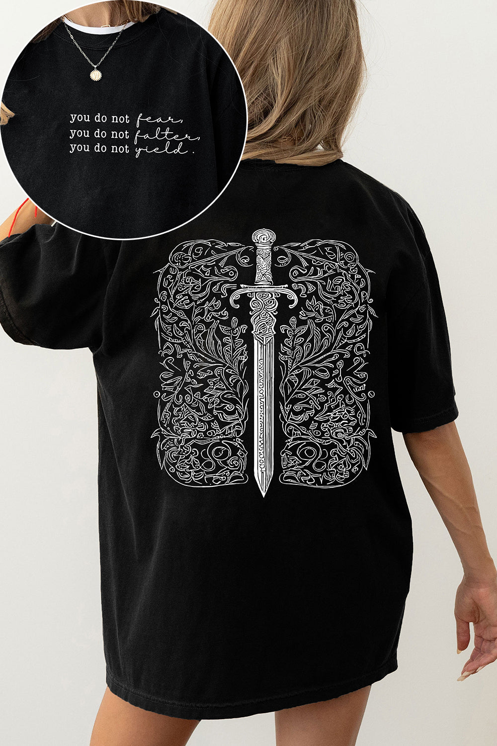 Women's “You Do Not Yield, You Do Not Falter” Throne of Glass Tee