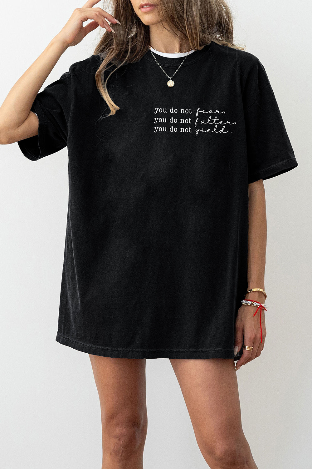 Women's “You Do Not Yield, You Do Not Falter” Throne of Glass Tee