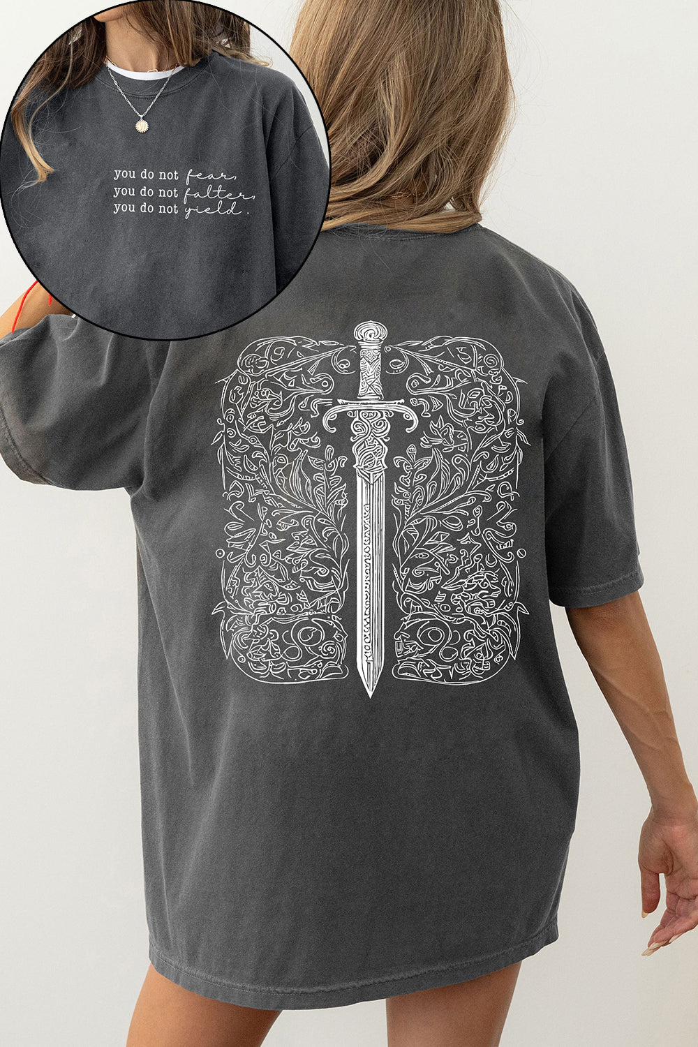 Women's “You Do Not Yield, You Do Not Falter” Throne of Glass Tee