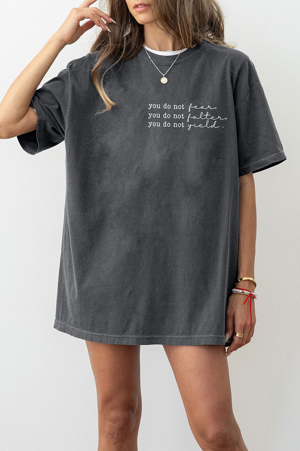 Women's “You Do Not Yield, You Do Not Falter” Throne of Glass Tee