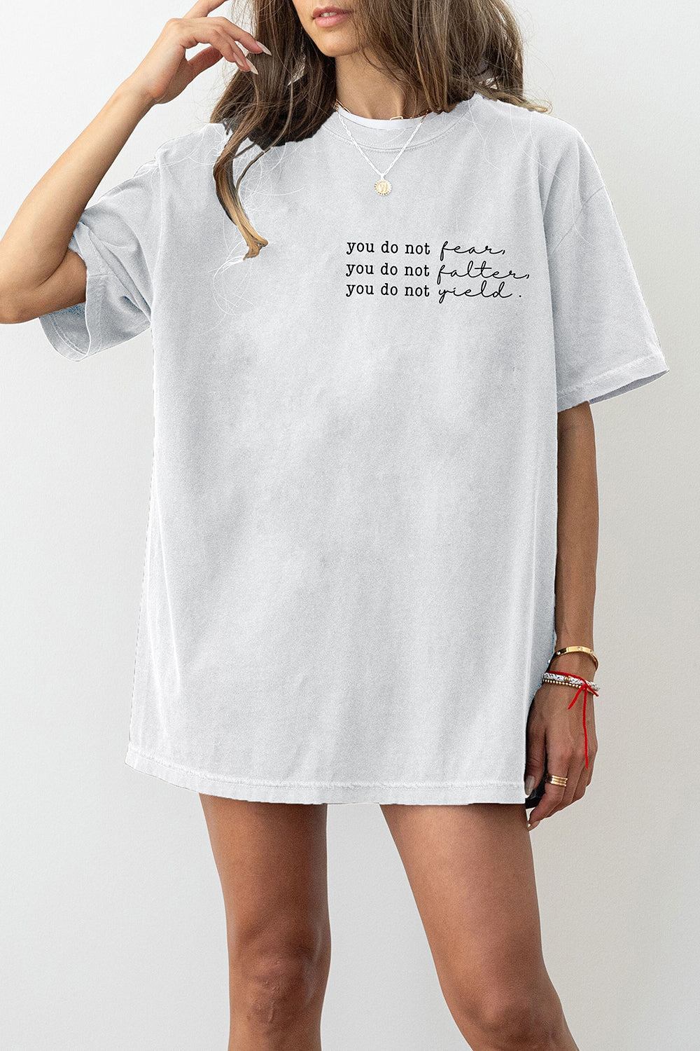 Women's “You Do Not Yield, You Do Not Falter” Throne of Glass Tee