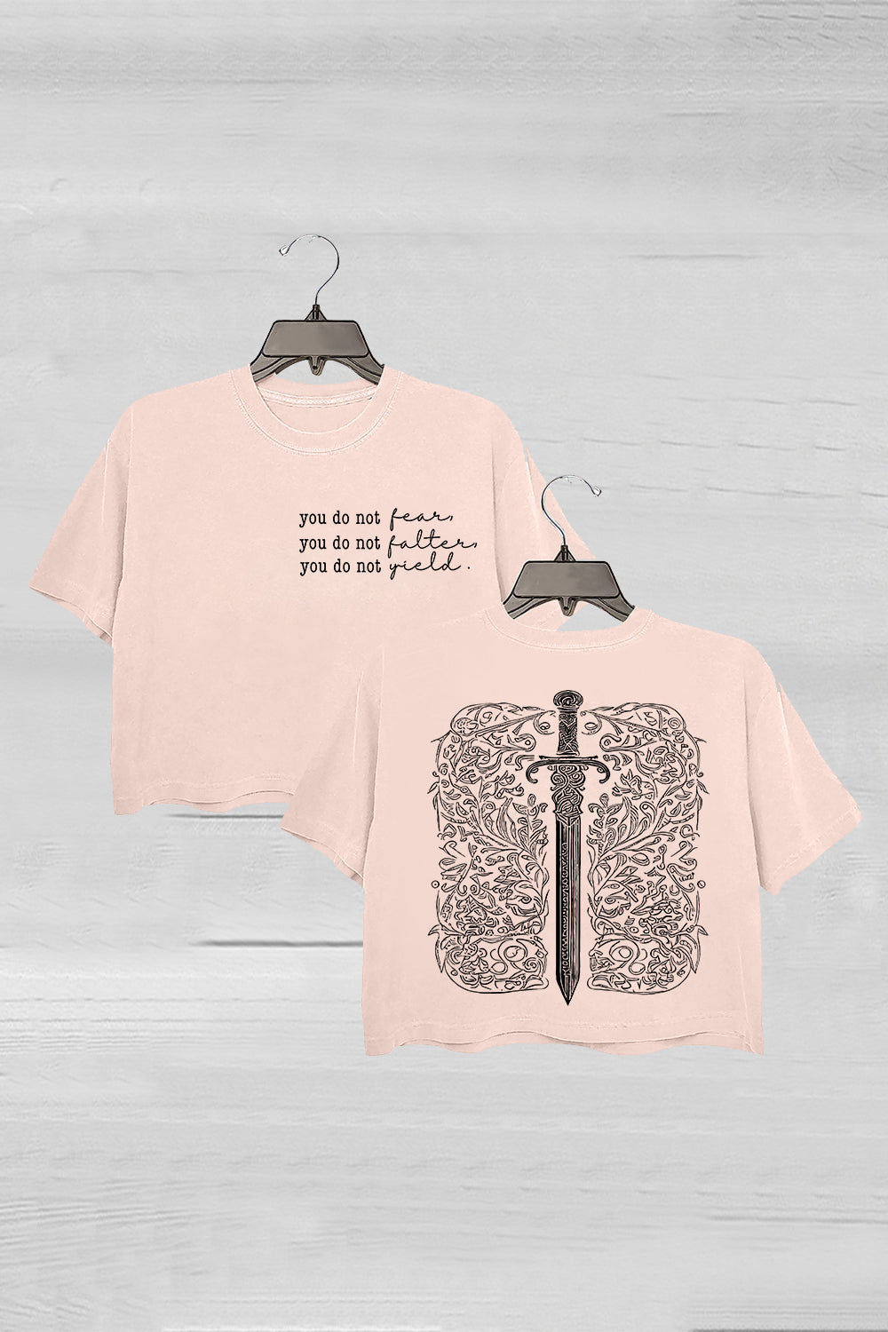 You Do Not Yield You Do Not Falter Thrones Of The Glass Crop Tee For Women