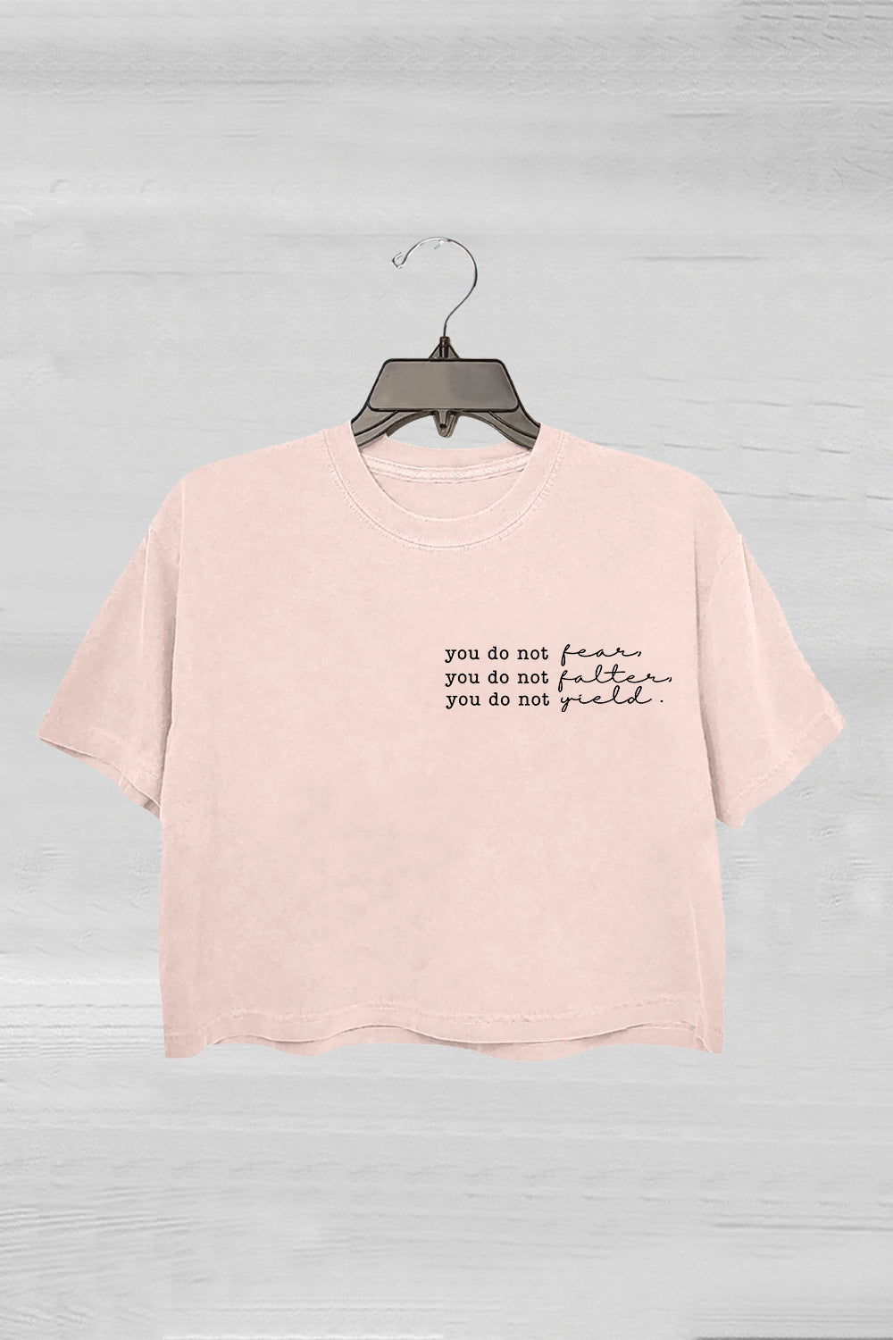 You Do Not Yield You Do Not Falter Thrones Of The Glass Crop Tee For Women