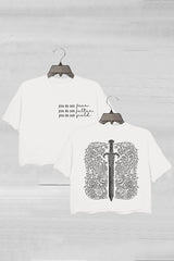 You Do Not Yield You Do Not Falter Thrones Of The Glass Crop Tee For Women