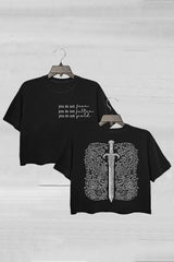 You Do Not Yield You Do Not Falter Thrones Of The Glass Crop Tee For Women