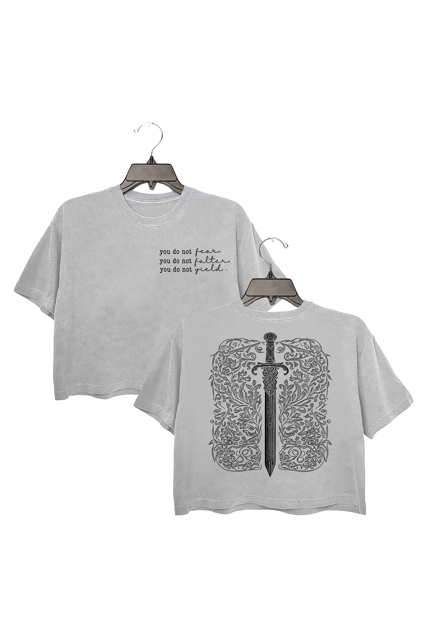 You Do Not Yield You Do Not Falter Thrones Of The Glass Crop Tee For Women